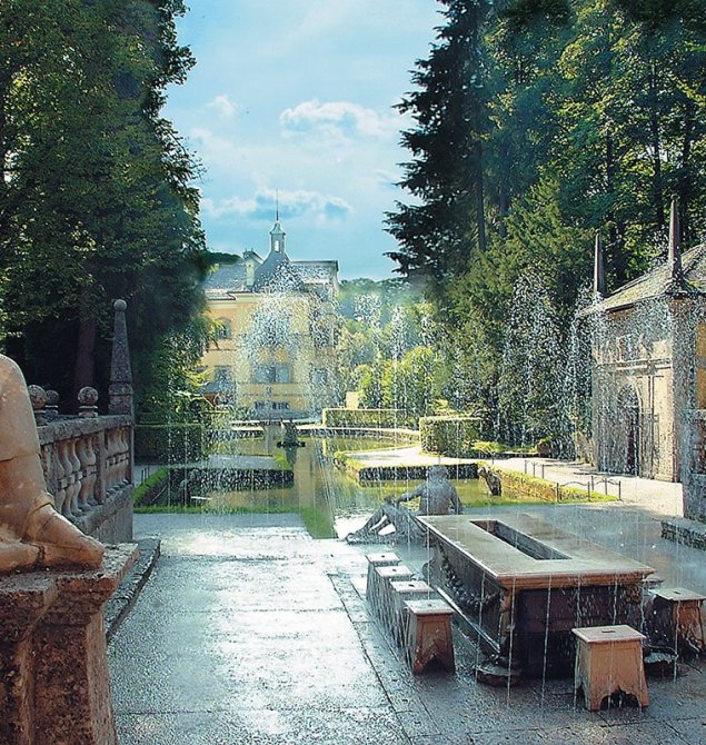 Schloss Hellbrunn mit Wasserspiele